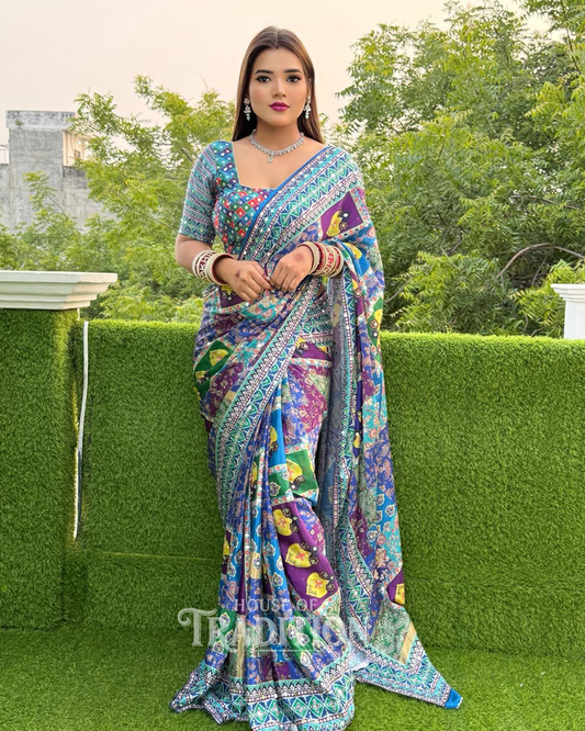 Ramya moksha - Heavy masakali georgette saree